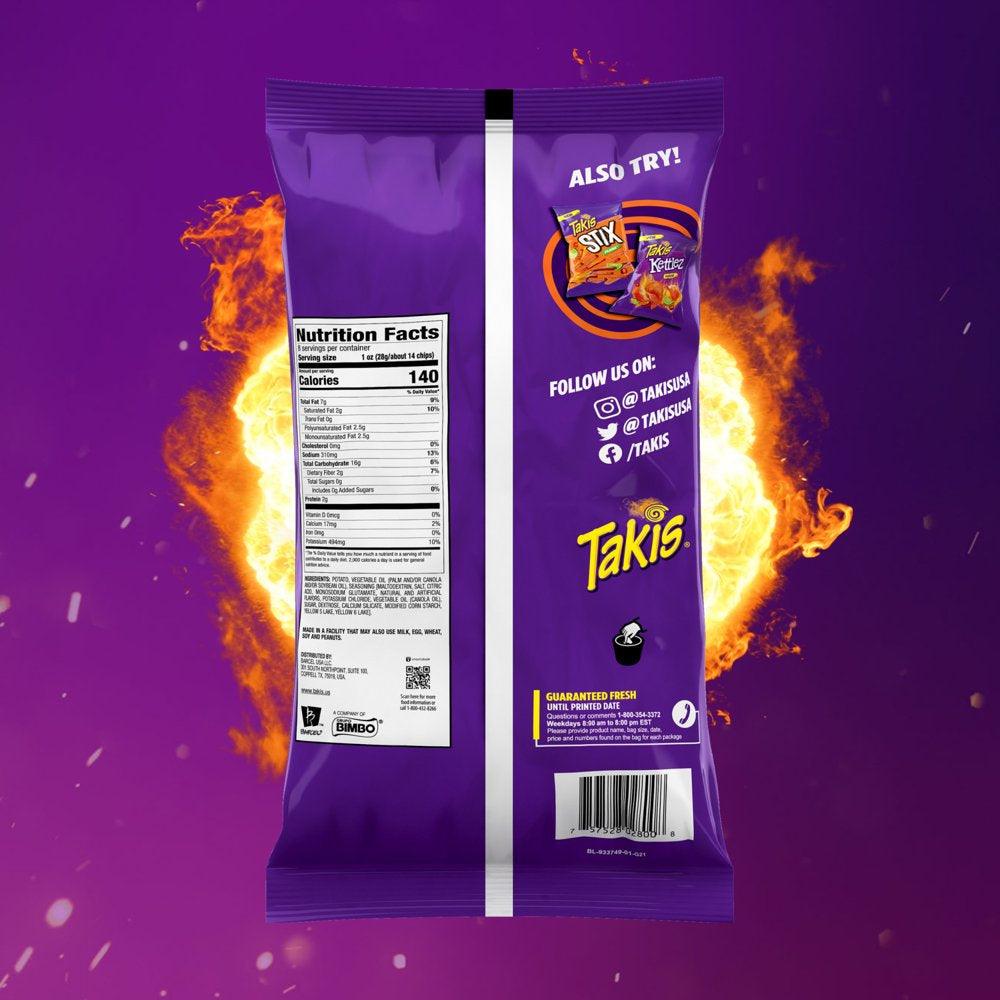 Takis Habanero Fury Kettlez 8 Oz Bag, Habanero Flavored Spicy Kettle-Cooked Potato Chips