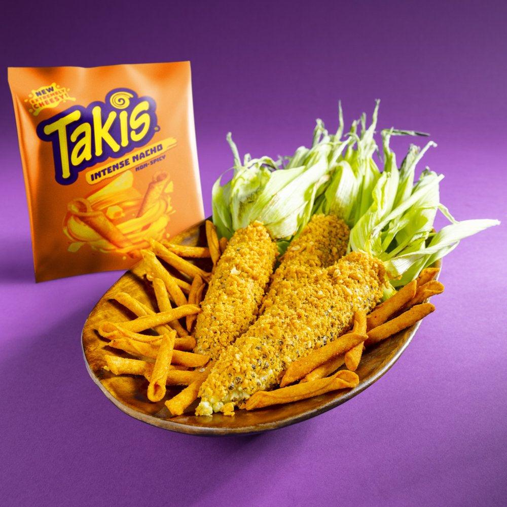 Takis Intense Nacho Rolls 9.9 Oz Bag, Nacho Cheese Flavored Cheesy Tortilla Chips