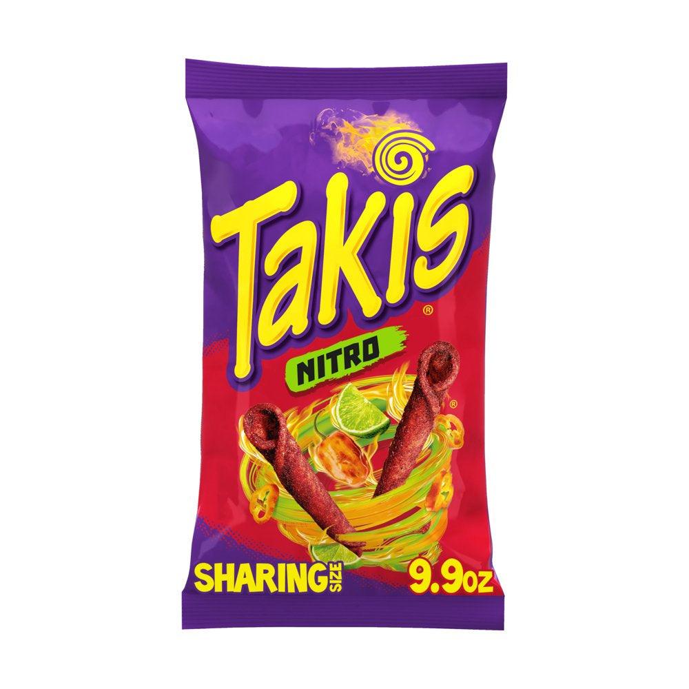 Takis Nitro Rolls 9.9 Oz Bag, Habanero & Lime Flavored Spicy Tortilla Chips