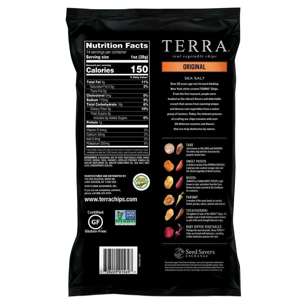 Terra Original Real Vegetable Chips, Sea Salt, Salty Snack,14 Oz