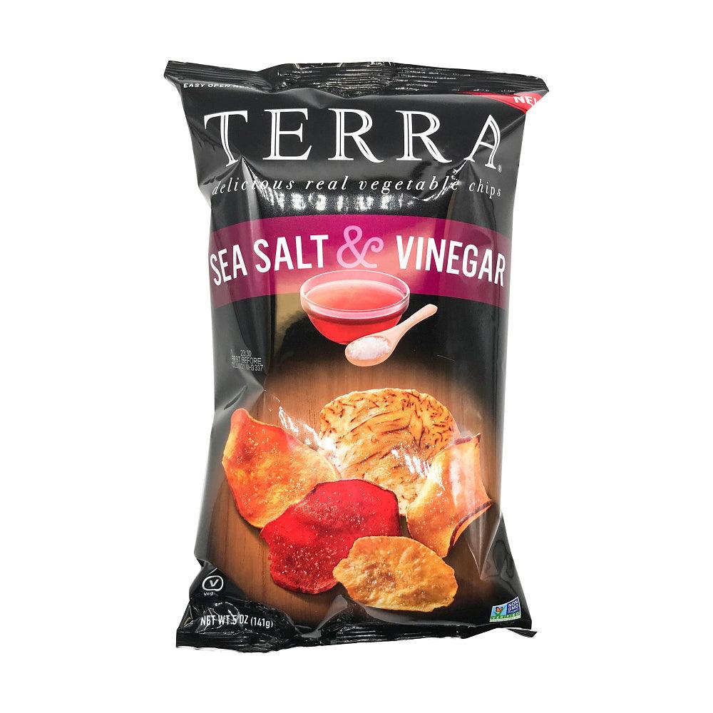 Terra Sea Salt & Vinegar Vegetable Chips, 5 Oz [Pack of 12]