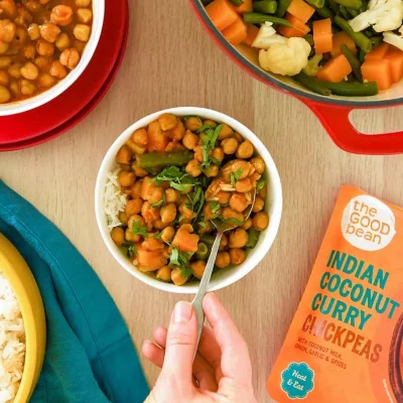 The Good Bean Heat & Eat Indian Coconut Curry Chickpeas (10 Oz., 4 Pk.)