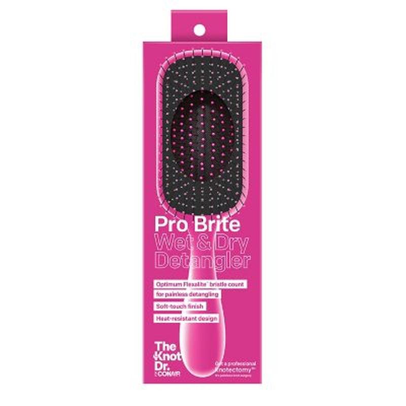 The Knot Dr. for Conair Pro Brite Detangling Hairbrush, Choose Your Color