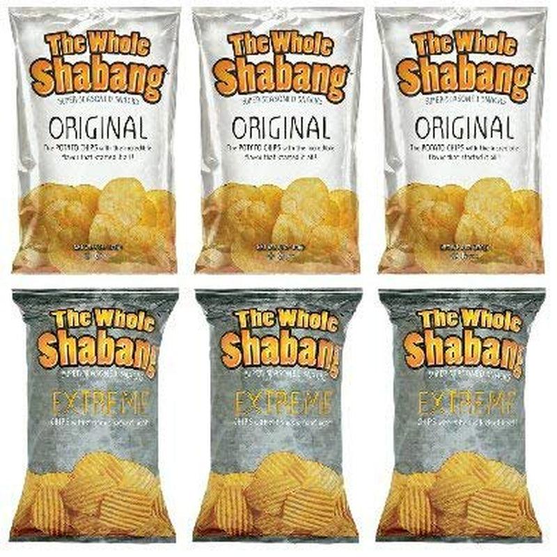 The Whole Shabang Potato Chips - 6 Oz. Bags (Variety Pack of 6) (3 Original, 3 Extreme)