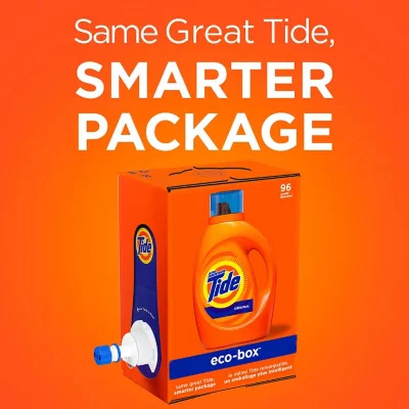 Tide Liquid Laundry Detergent Eco-Box, Original Scent, HE Compatible (105 Fl. Oz., 96 Loads)