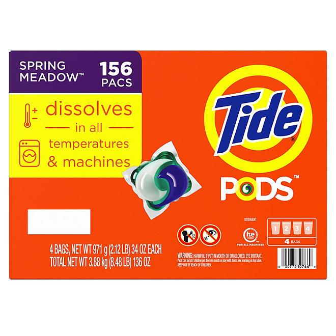 Tide PODS Liquid Laundry Detergent Pacs, Spring Meadow (152 Ct.) - dealwake