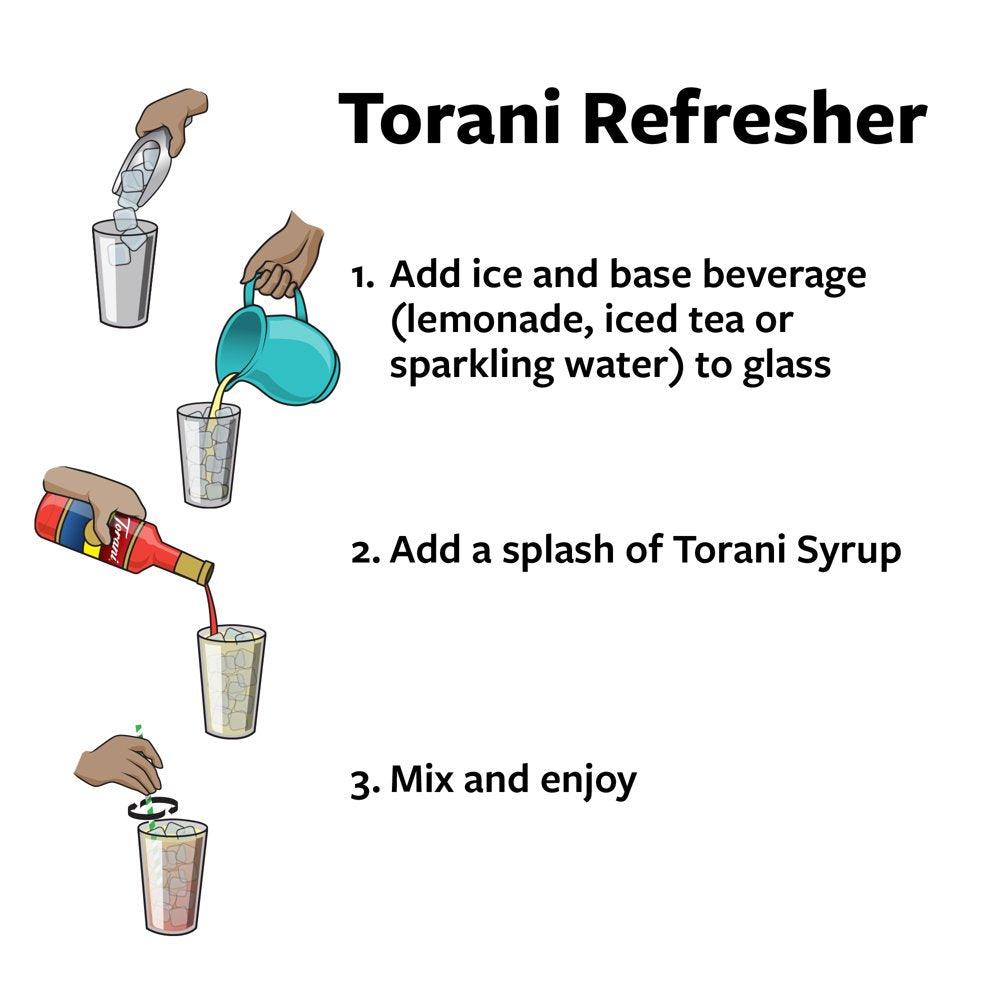 Torani Original Raspberry Syrup, Authentic Coffeehouse and Soda Syrup, 25.4 Oz