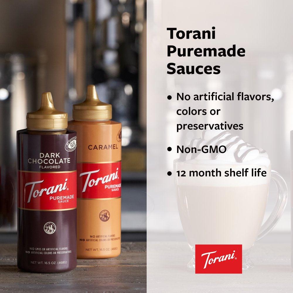 Torani Puremade Caramel Sauce, Authentic Coffeehouse Sauce and Dessert Topping, 16.5 Oz