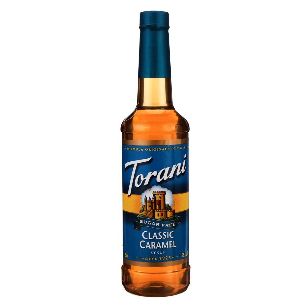 Torani Sugar Free Classic Caramel Flavoring Syrup, Coffee Flavoring, Drink Mix, 25.4 Oz