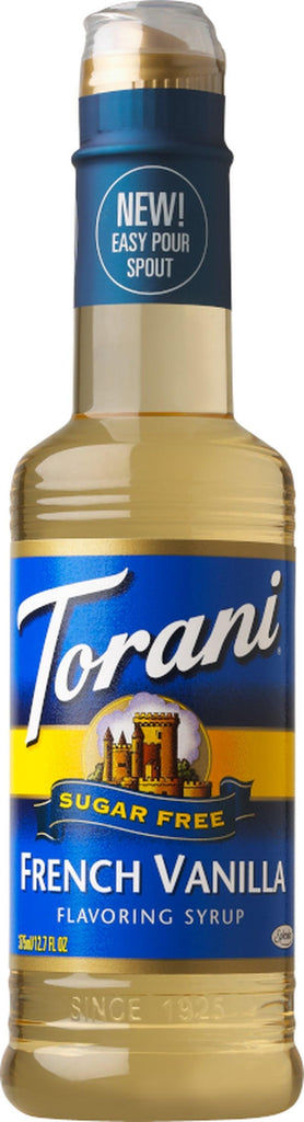 Torani Sugar Free French Vanilla Syrup, Zero Calorie, Authentic Coffeehouse Syrup, 12.7 Oz