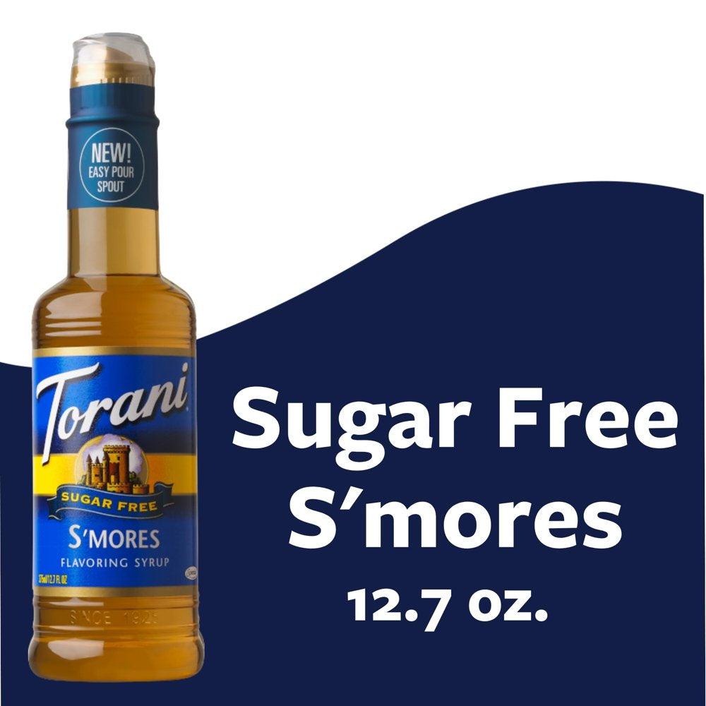 Torani Sugar Free S’Mores Syrup, Zero Calorie, Authentic Coffeehouse Syrup, 12.7 Oz