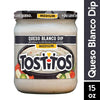 Tostitos Medium Queso Blanco Dip, Naturally and Artificially Flavored, 15 Oz Jar