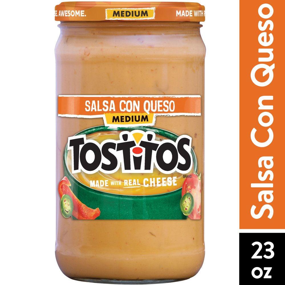 Tostitos Medium Salsa Con Queso, 23 Oz Jar