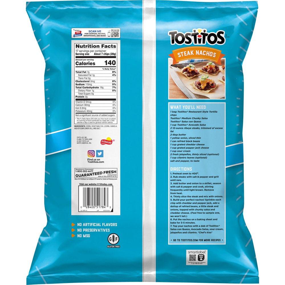 Tostitos Original Restaurant Style Tortilla Chips, Party Size, 17 Oz Bag