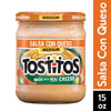 Tostitos Salsa, Medium Salsa Con Queso, 15 Oz Jar