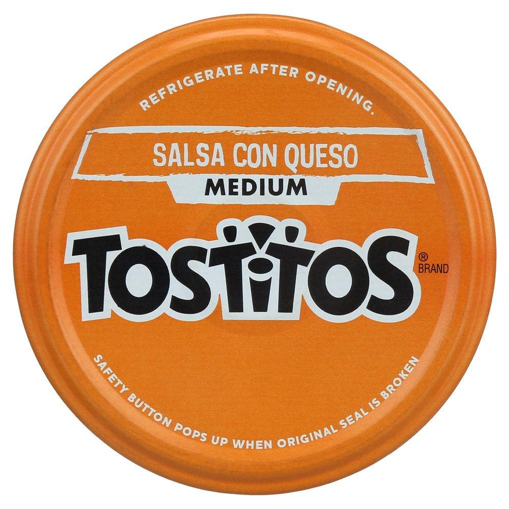 Tostitos Salsa, Medium Salsa Con Queso, 15 Oz Jar