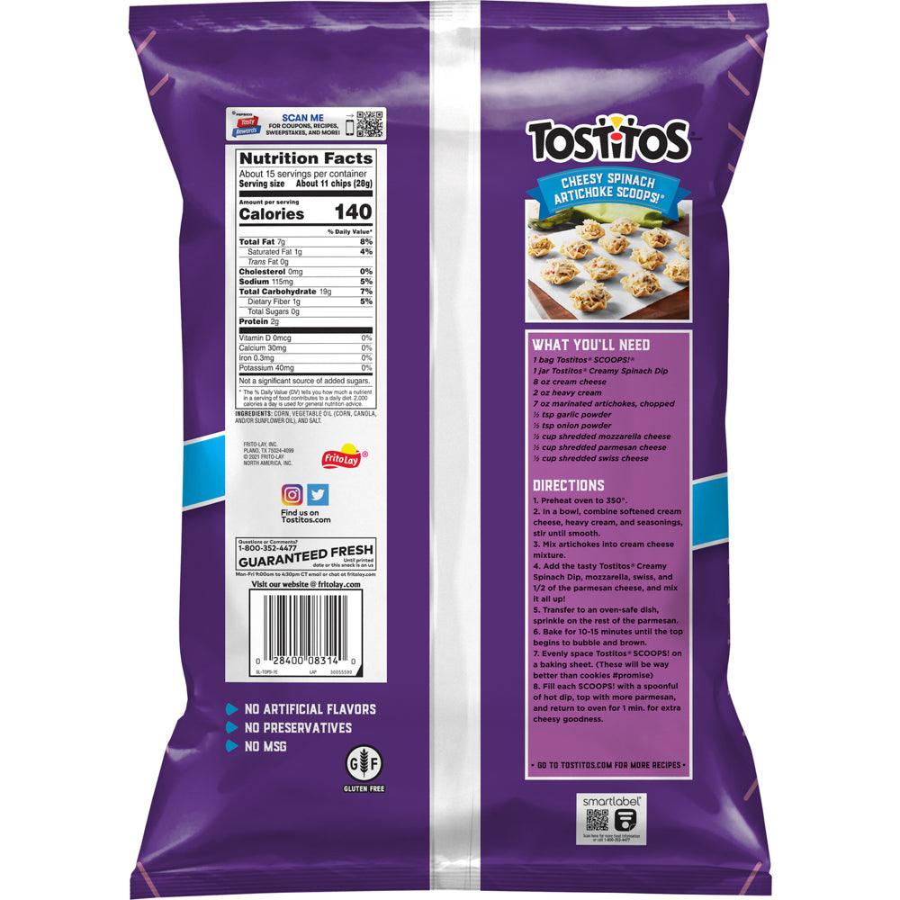 Tostitos Scoops! Tortilla Chips Party Size, 14.5 Oz Bag