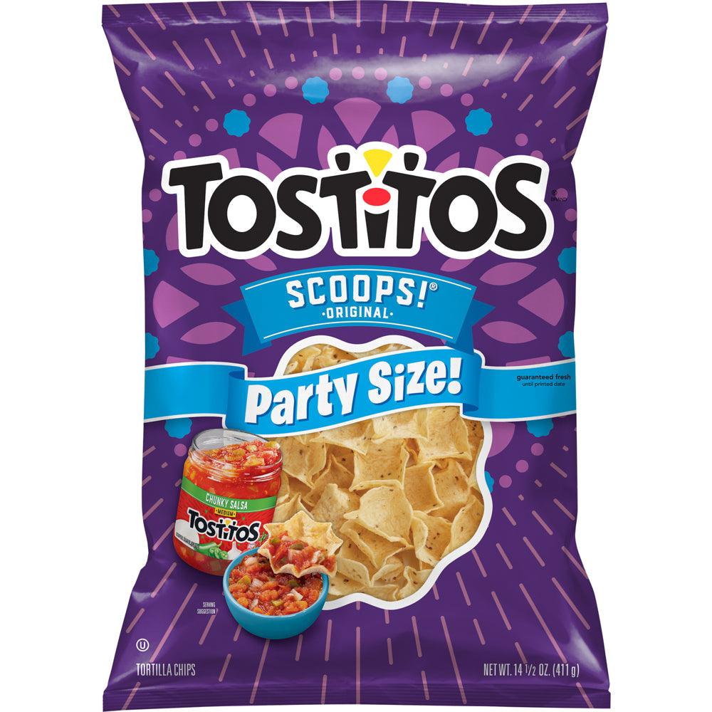 Tostitos Scoops! Tortilla Chips Party Size, 14.5 Oz Bag