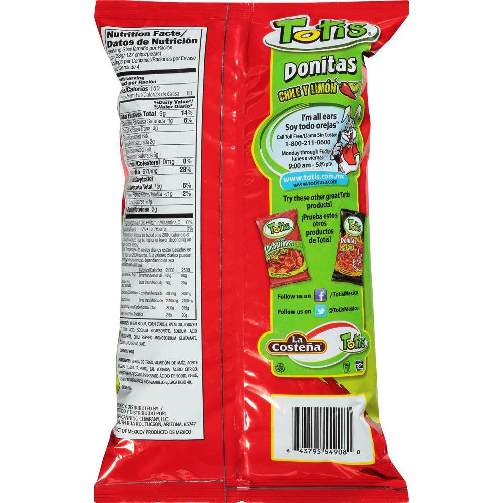 Totis Tortilla Chips Chili & Lime, 4.88 Oz