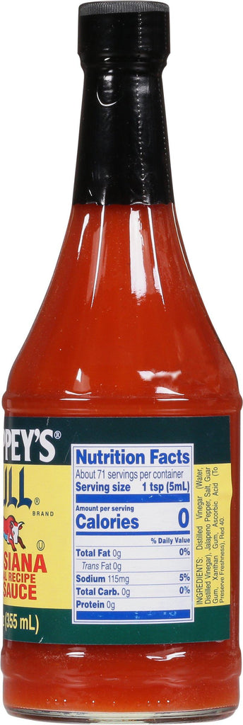 Trappey'S Bull Louisiana Original Recipe Hot Sauce, 12 Fl Oz