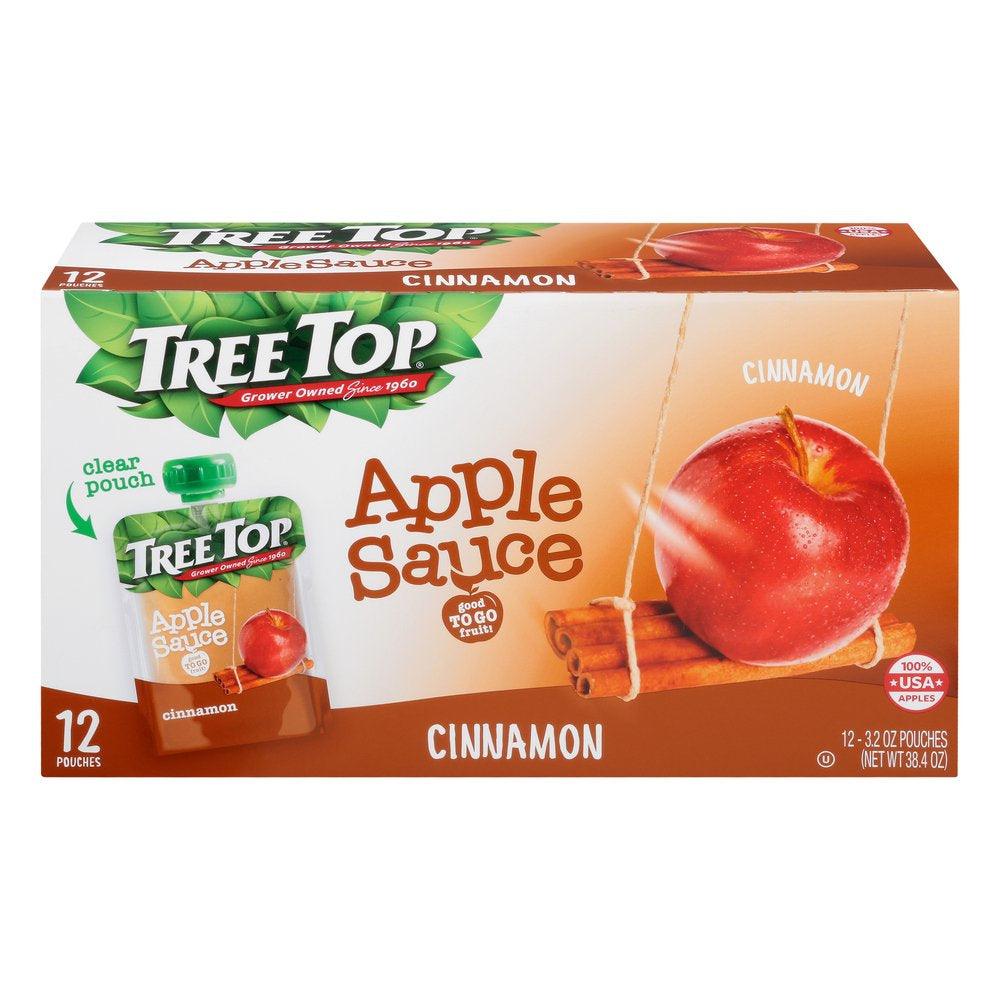 Tree Top Applesauce Pouch, Cinnamon, 3.2 Oz, 12 Ct