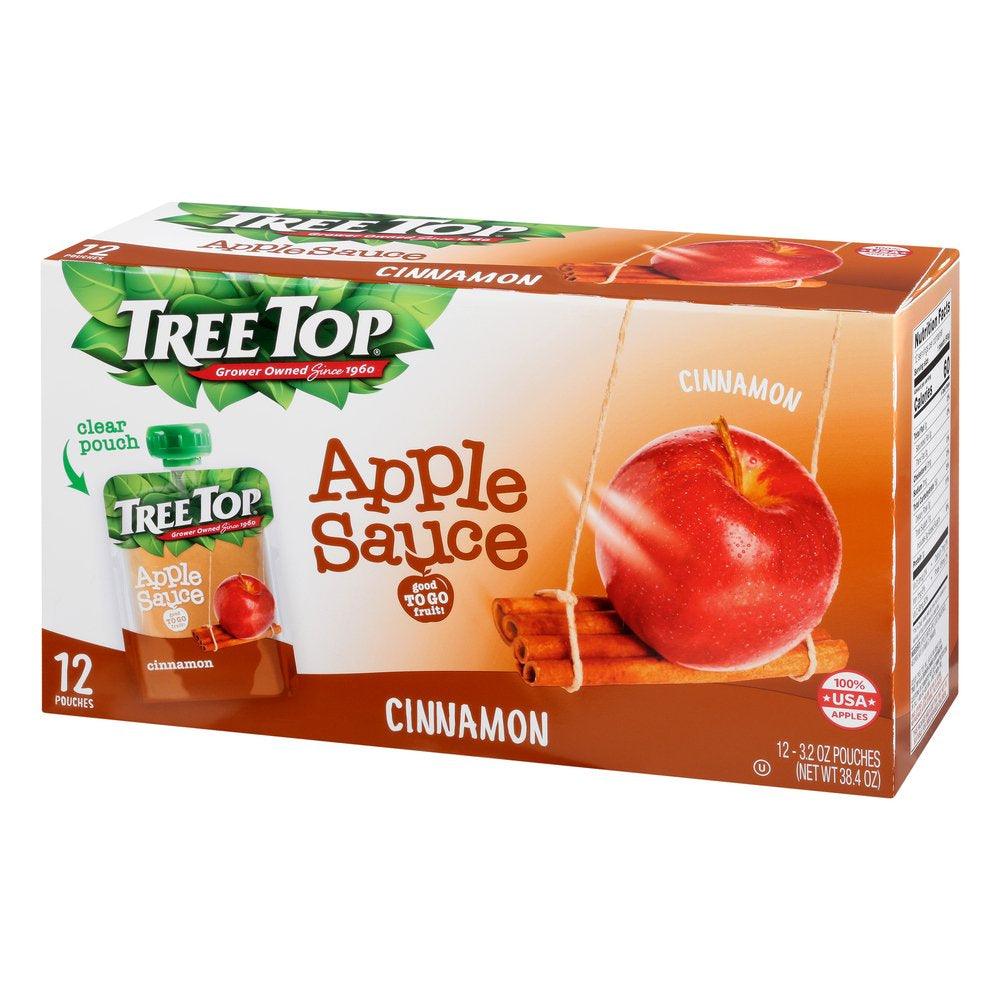 Tree Top Applesauce Pouch, Cinnamon, 3.2 Oz, 12 Ct