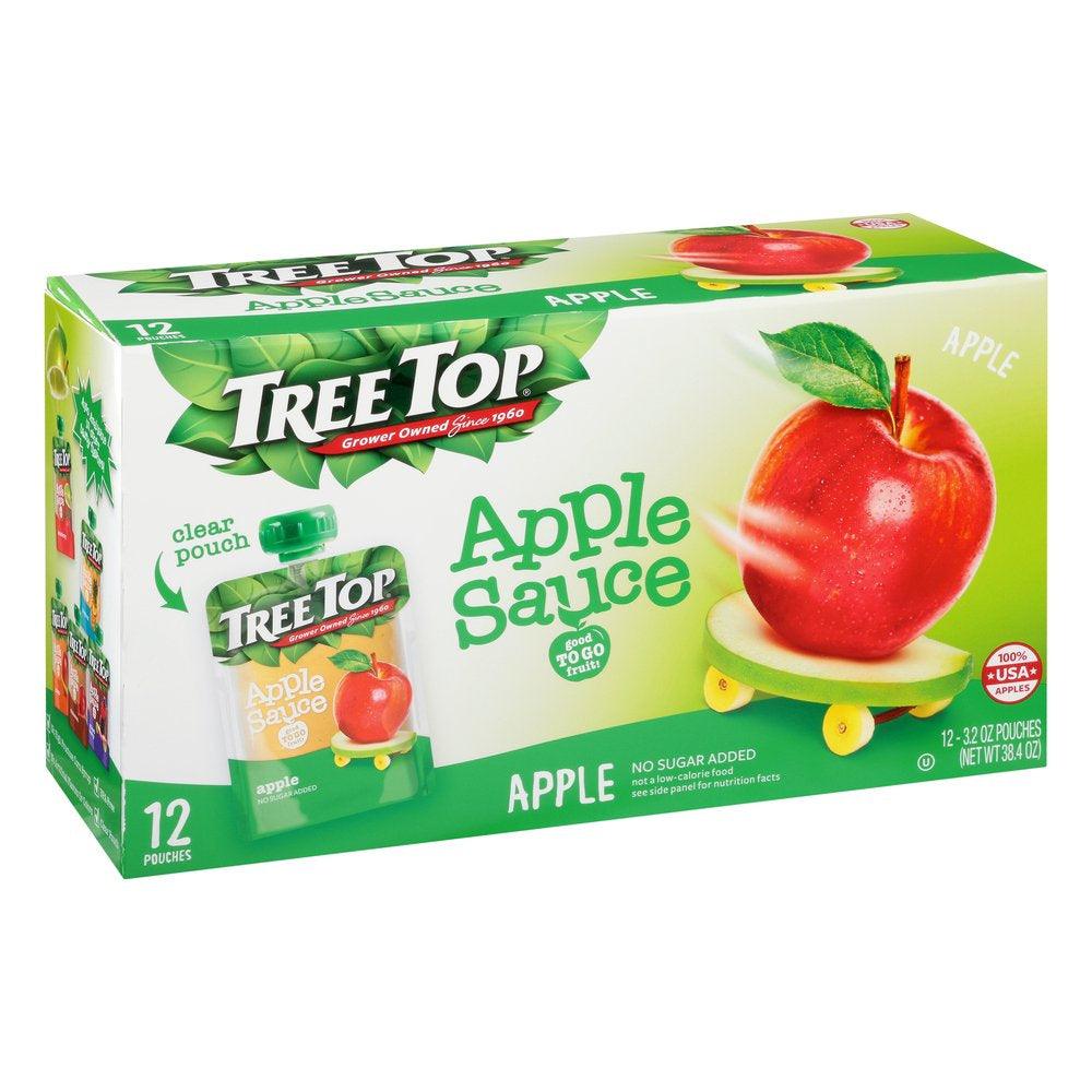 Tree Top Applesauce Pouch, No Sugar Added, 3.2 Oz, 12 Ct