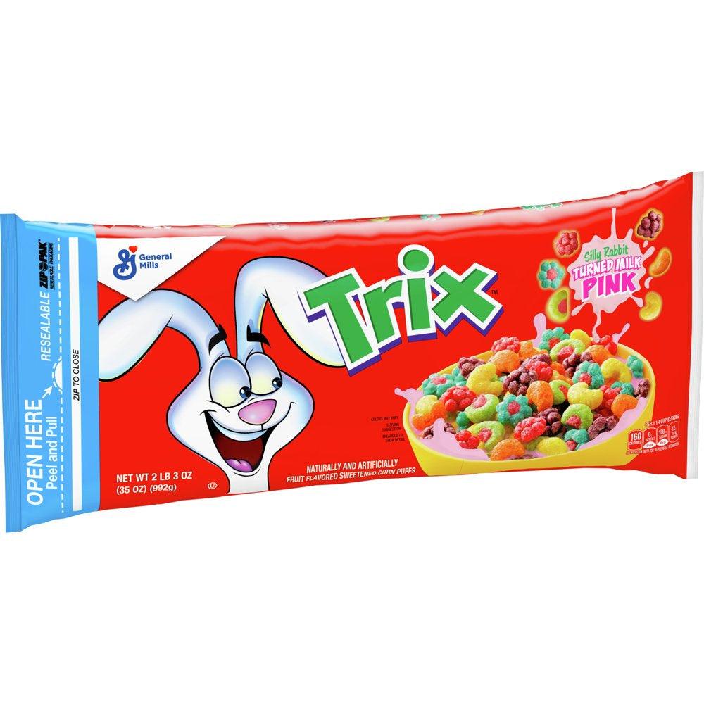 Trix, Cereal, Fruit Flavored Corn Puffs, 35 Oz