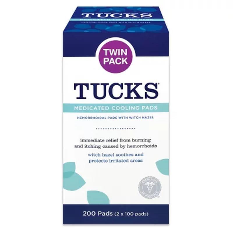 Tucks Medicated Cooling Pads with Witch Hazel Twin Pack (200 Ct.)