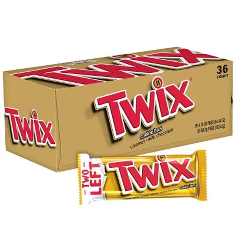 Twix Caramel Cookie Chocolate Candy Bars Bulk Pack (1.79 Oz., 36 Ct.)