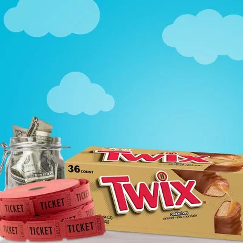 Twix Caramel Cookie Chocolate Candy Bars Bulk Pack (1.79 Oz., 36 Ct.)