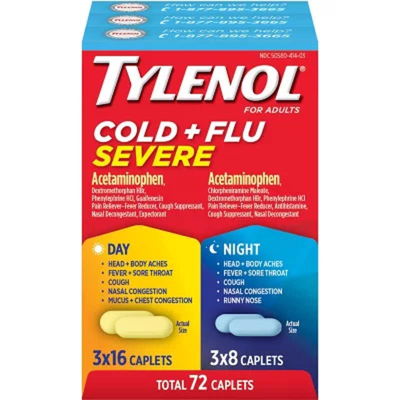 Tylenol Cold + Flu Severe Day & Night Caplets (48 Ct. Day, 24 Ct. Night)