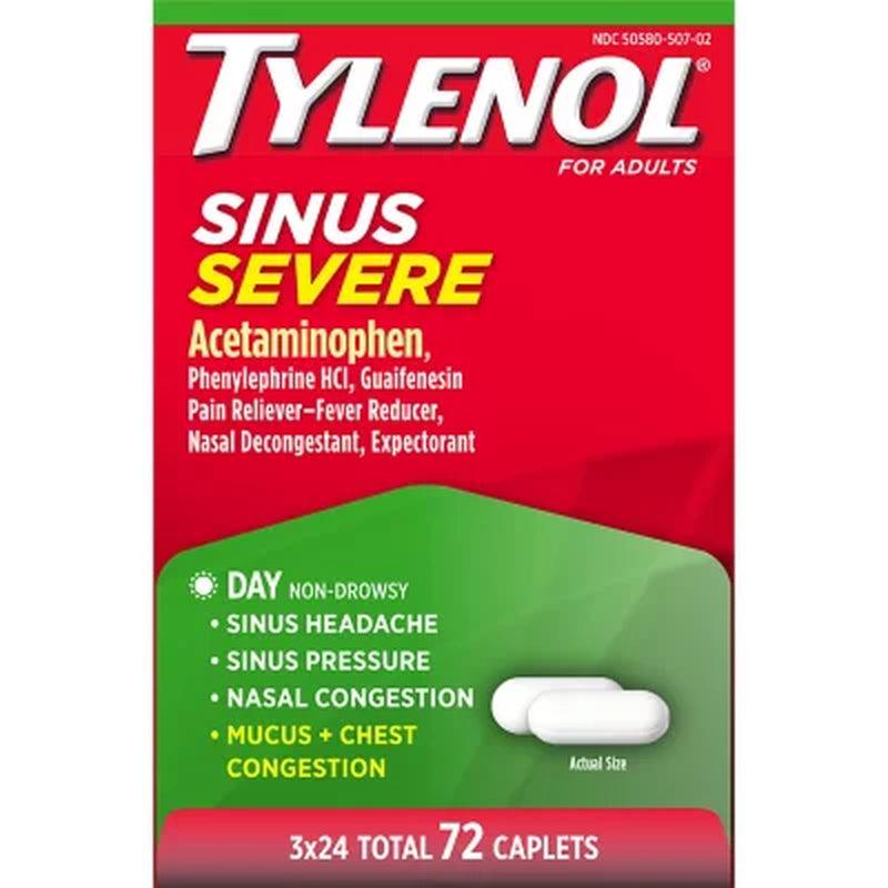 Tylenol Sinus Severe Daytime Caplets (24 Ct., 3Pk.)