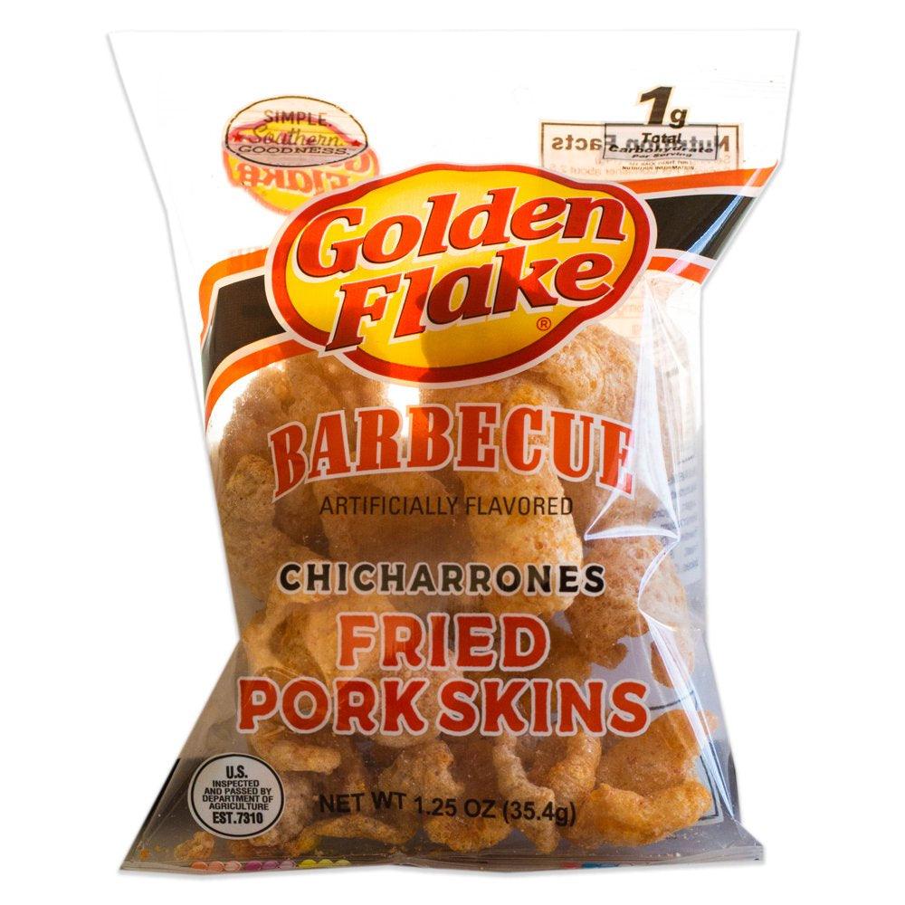 Utz Golden Flake Pork Rinds - Variety Pack - BBQ (3, 1.25Oz Bags) - Old Fashioned (3, 1.25Oz Bags) - Light, Airy, Crispy Chicharrones - 6 Bags