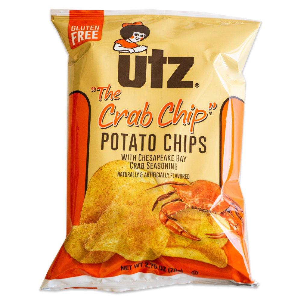 Utz the Crab Potato Chip - Chesapeake Bay Seasoning - Crunchy Delicious Tasty - 4, 2.75Oz Bags