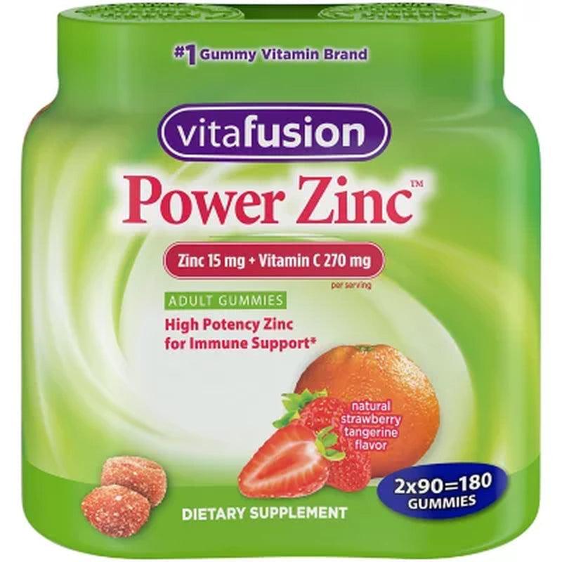 Vitafusion Power Zinc Adult Gummies, Immune Support Dietary Supplement (90 Ct., 2 Pk.)