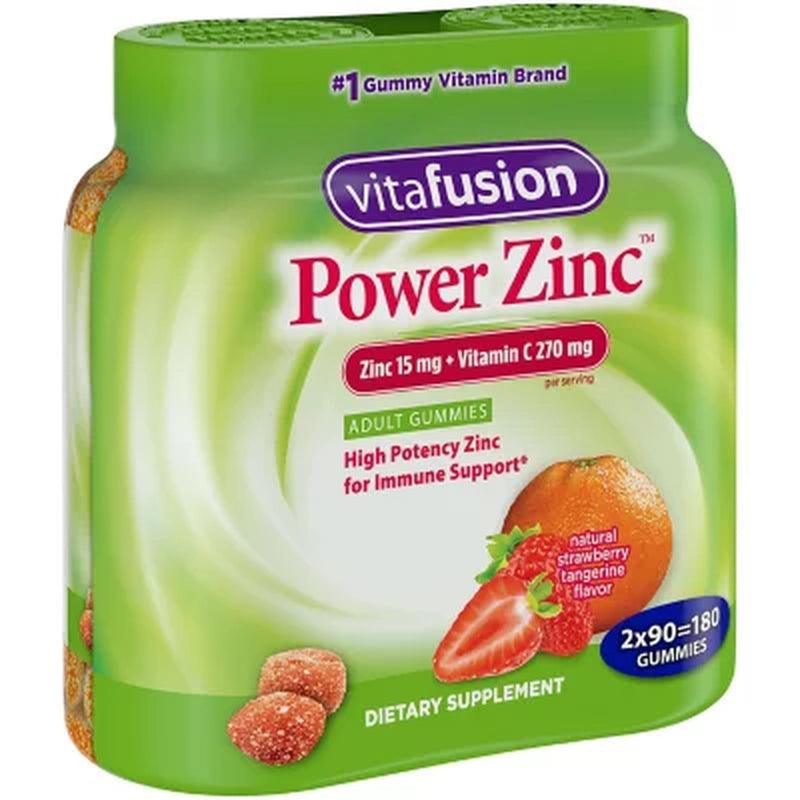 Vitafusion Power Zinc Adult Gummies, Immune Support Dietary Supplement (90 Ct., 2 Pk.)