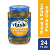 Vlasic Bread and Butter Pickles, Sweet Pickle Chips, 24 Oz Jar