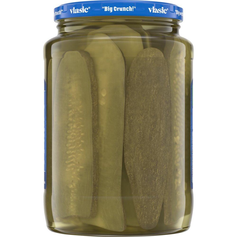 Vlasic Dill Pickle Sandwich Stackers, Kosher Dill Pickles, 24 Oz Jar