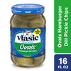 Vlasic Ovals Hamburger Pickle Chips, Dill Pickles, 16 Oz Jar