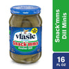 Vlasic Snack'Mms Mini Kosher Dill Pickles, 16 Oz Jar