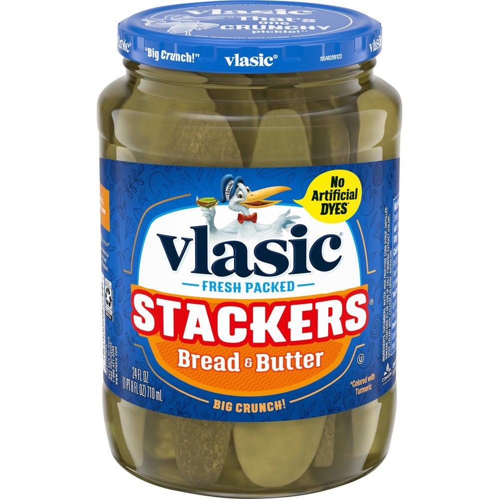 Vlasic Stackers Bread & Butter Pickles 24 Fl Oz Jar