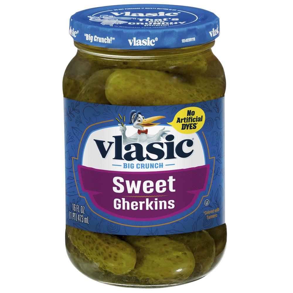 Vlasic Sweet Gherkins Pickles, Mini Sweet Pickles, 16 Oz Jar