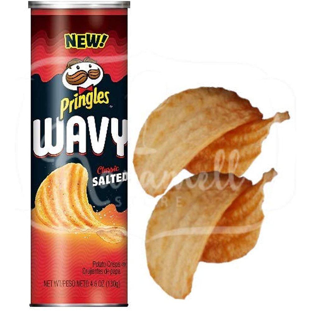 Wavy, Potato Crisps Chips, Classic Salted, 4.8 Oz (Pack of 2)