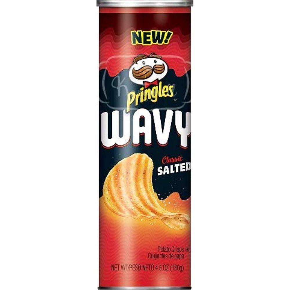 Wavy, Potato Crisps Chips, Classic Salted, 4.8 Oz (Pack of 2)