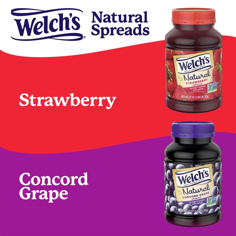 Welch'S Natural Strawberry Spread, 17 Oz Jar