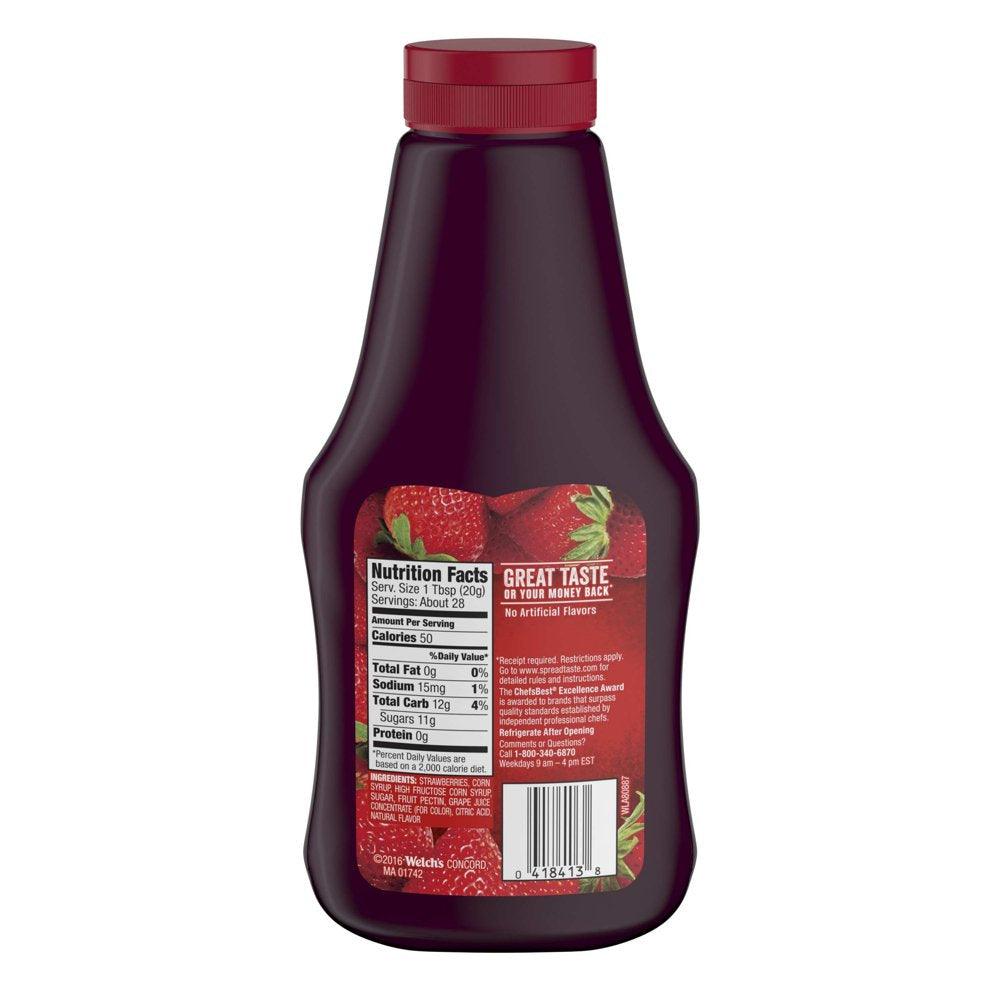 Welch'S Strawberry Spread, 20 Oz Squeeze Bottle