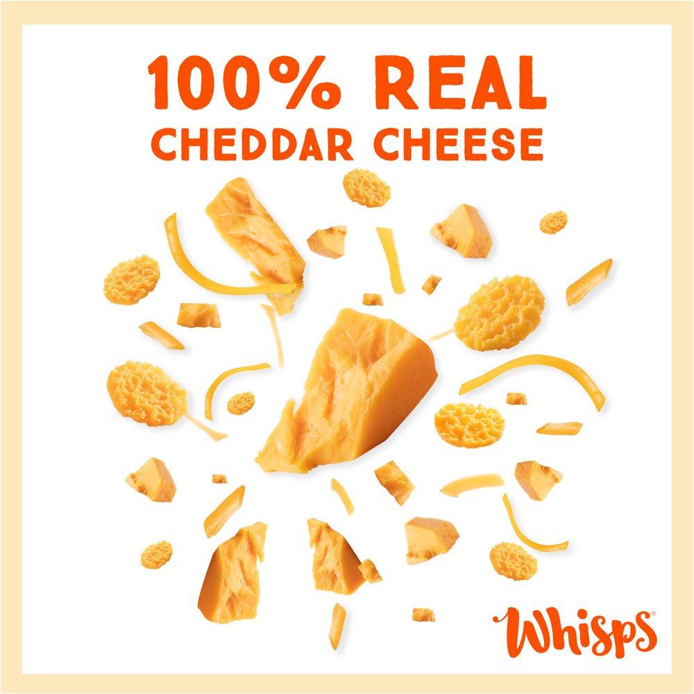 Whisps Cheddar Baked Cheese Bites, 100% Real Cheese Single-Serve Snack, 0.63 Oz, 6 Snack Packs