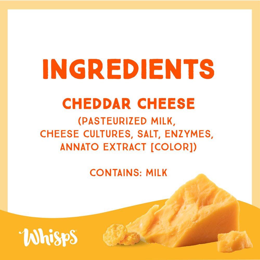 Whisps Cheddar Baked Cheese Bites, 100% Real Cheese Single-Serve Snack, 0.63 Oz, 6 Snack Packs