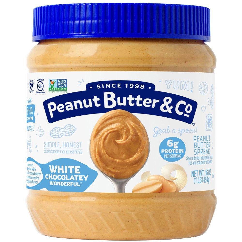 , White Chocolate Wonderful Flavored Peanut Butter Spread, 16 Oz